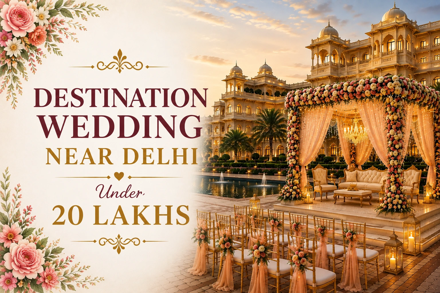 Destination Wedding Near Delhi Under 20 Lakhs: Best Venues and Packages in Jaipur